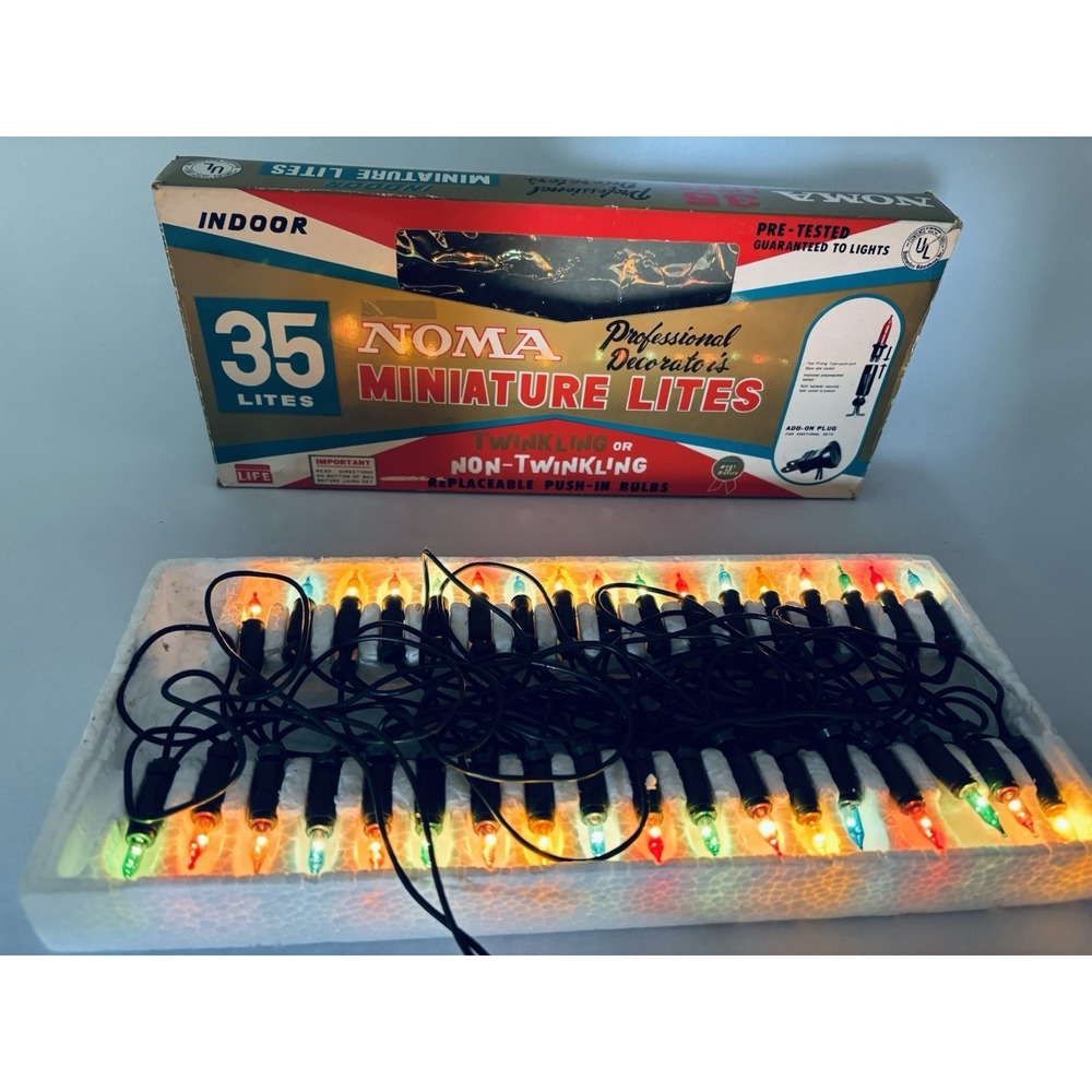 Vintage Noma Professional Decorator's Indoor Miniature Lites Christmas Lights